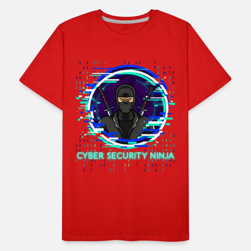 Cyber Security Ninja Programmierer Nerd Design Männer Premium Bio T-Shirt