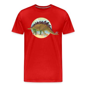 Dinosaures couverts - T-shirt bio Premium Homme - rouge - Devant - Damien (186cm)