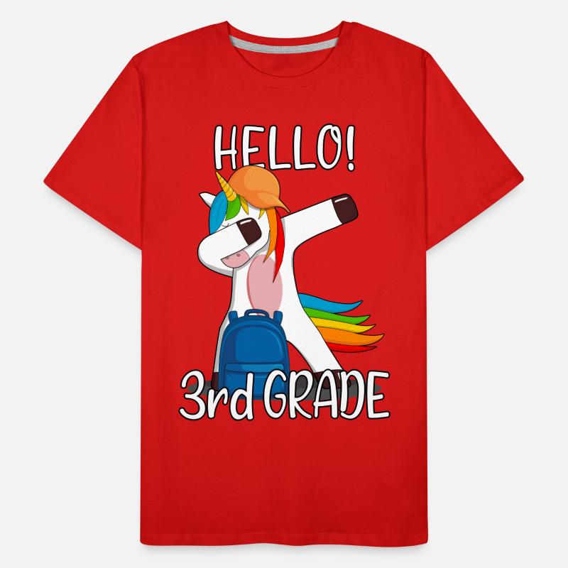 3rd grade third grader elementary school Einhorn Men's Premium Organic T-Shirt
