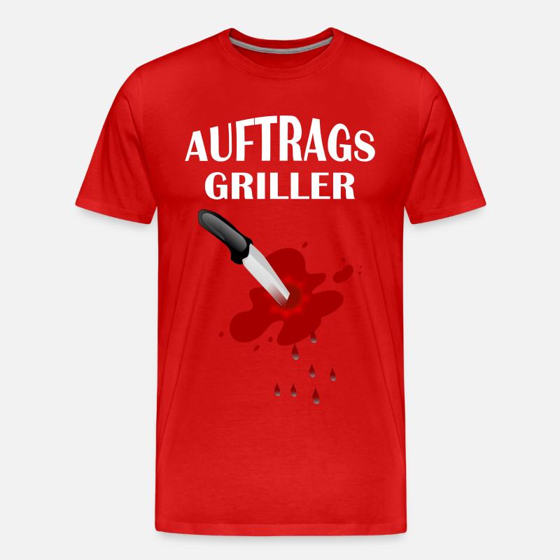 AUFTRAGSGRILLER - Männer Premium Bio T-Shirt - Rot