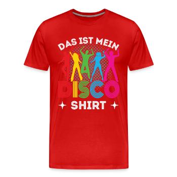 Disco Outfit 80er 70er Jahre Disko Party Kostüm - Männer Premium Bio T-Shirt - Rot - Vorne - Damien (186cm)