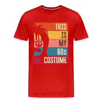 Costumes de tenue de fête des années 60 des années 1960 - T-shirt bio Premium Homme - rouge - Devant - Damien (186cm)