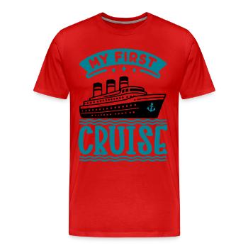 Croisière Croisière Croisière Vacances - T-shirt bio Premium Homme - rouge - Devant - Damien (186cm)