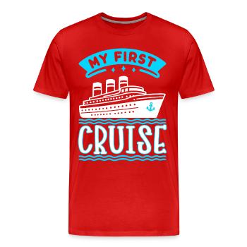 Croisière Croisière Croisière Vacances - T-shirt bio Premium Homme - rouge - Devant - Damien (186cm)