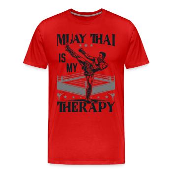 Muay Thai Boxing, Thai Boxer, Thai Boxing - Männer Premium Bio T-Shirt - Rot - Vorne - Damien (186cm)