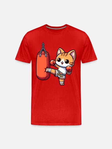 Boxeo Muay Thai, Boxeo Tailandés Kickboxing, Kickboxer - Camiseta orgánica premium hombre - rojo