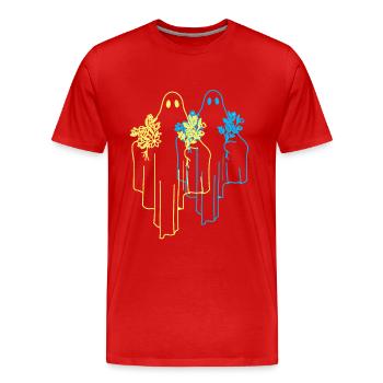 Geist Geister Gespenster Gespenst Spuk Natur - Männer Premium Bio T-Shirt - Rot - Vorne - Damien (186cm)