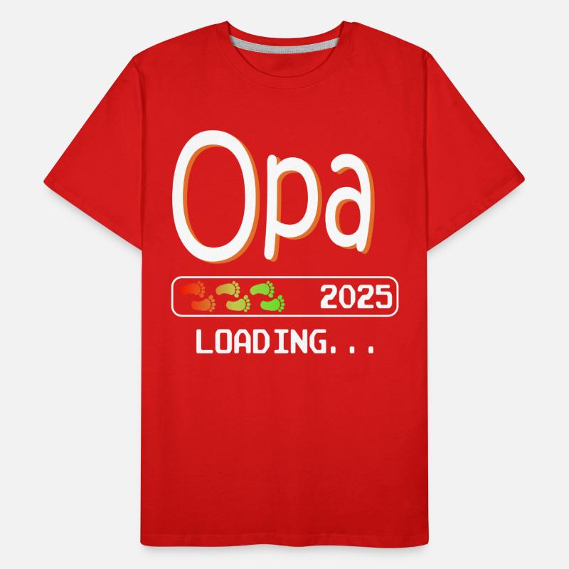 Werdender Opa 2025 loading zukünftiger Großvater Männer Premium Bio T-Shirt