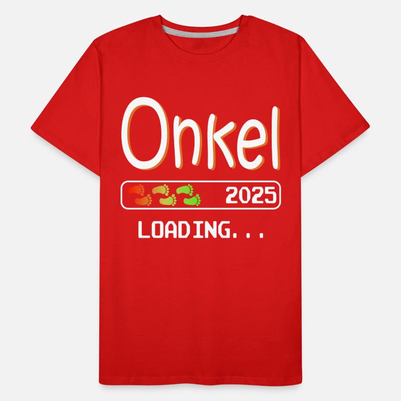 Werdender Onkel 2025 loading ich werde Onkel Männer Premium Bio T-Shirt
