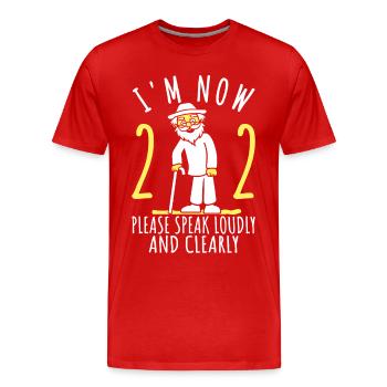 22nd birthday 22er 22nd I'm 22 years old now - Men's Premium Organic T-Shirt - red - Front - Damien (186cm)
