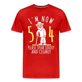 54. Geburtstag 54er 54ter Ich bin jetzt 54 Jahre - Männer Premium Bio T-Shirt - Rot - Vorne - Damien (186cm)