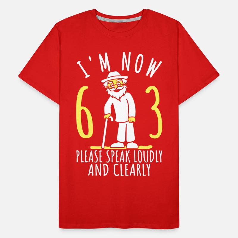 63e anniversaire 63e 63e J’ai maintenant 63 ans T-shirt bio Premium Homme
