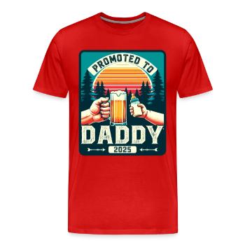 Dad-to-be loading Future Dad 2025 - Men's Premium Organic T-Shirt - red - Front - Damien (186cm)