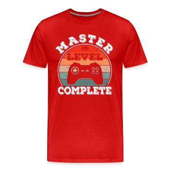 Master Abschluss Absolvent BWL Student Studium - Männer Premium Bio T-Shirt - Rot - Vorne - Damien (186cm)