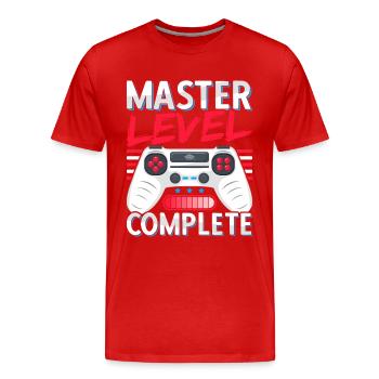 Master Abschluss Absolvent BWL Student Studium - Männer Premium Bio T-Shirt - Rot - Vorne - Damien (186cm)