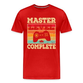 Master Abschluss Absolvent BWL Student Studium - Männer Premium Bio T-Shirt - Rot - Vorne - Damien (186cm)