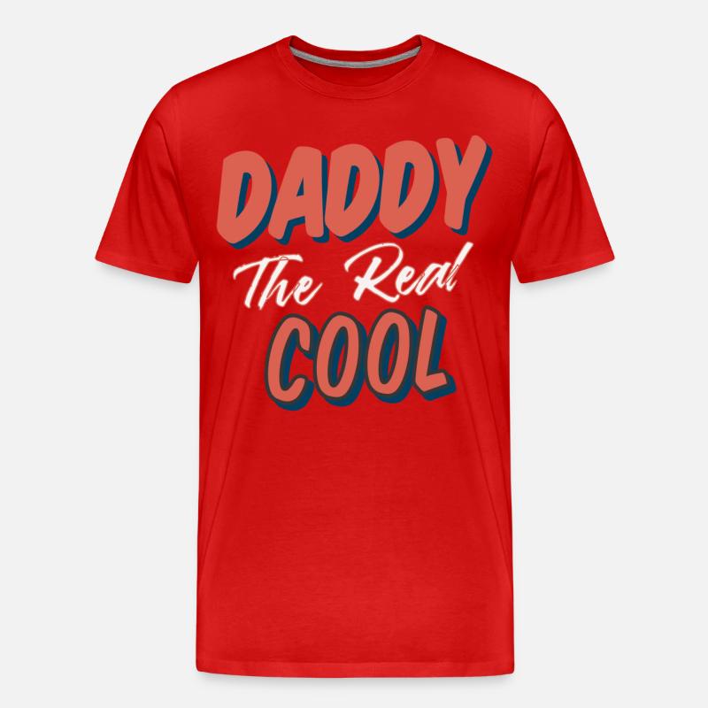 Daddy Cool Bester Vater Geburt - Männer Premium Bio T-Shirt - Rot