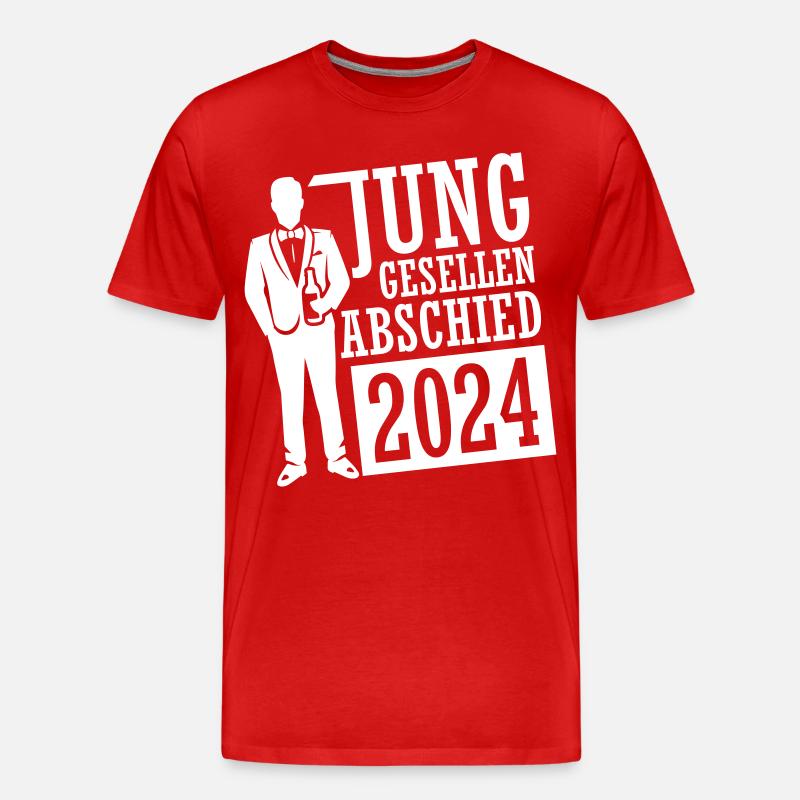 Junggesellenabschied 2024 - Männer Premium Bio T-Shirt - Rot