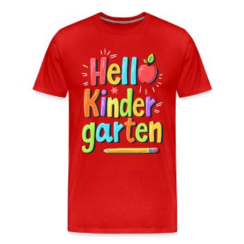 Kindergarten School Enrollment Start Kindergarten Child - Men's Premium Organic T-Shirt - red - Front - Damien (186cm)