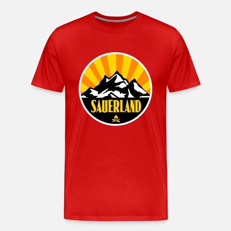 Sauerland - Männer Premium Bio T-Shirt - Rot