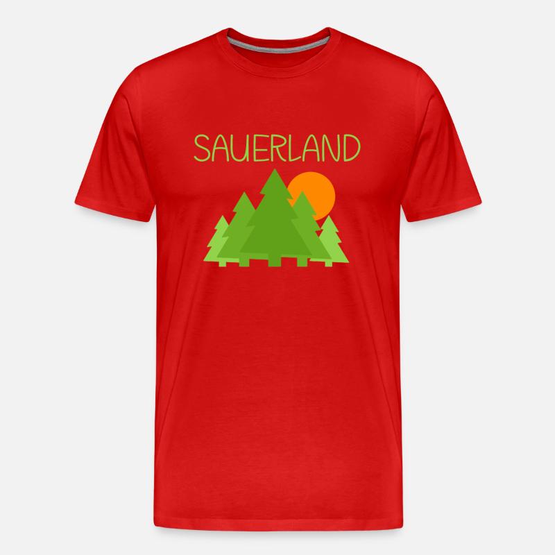 Sauerland - Männer Premium Bio T-Shirt - Rot