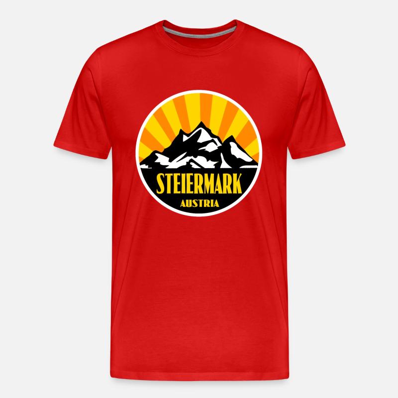 Steiermark - Männer Premium Bio T-Shirt - Rot