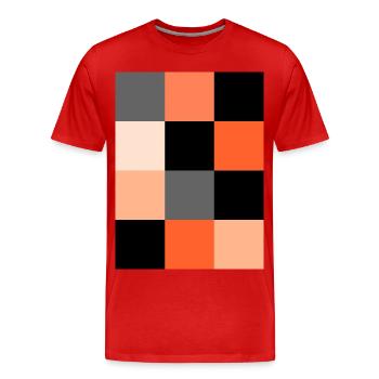 Orange Pixel - T-shirt bio Premium Homme - rouge - Devant - Damien (186cm)
