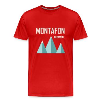 Minimal Montafon - Männer Premium Bio T-Shirt - Rot - Vorne - Damien (186cm)