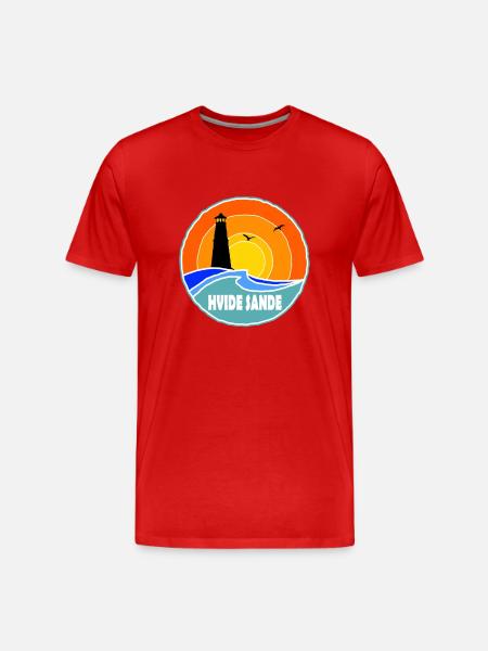 Hvide Sande Lighthouse Denmark - Men's Premium Organic T-Shirt - red