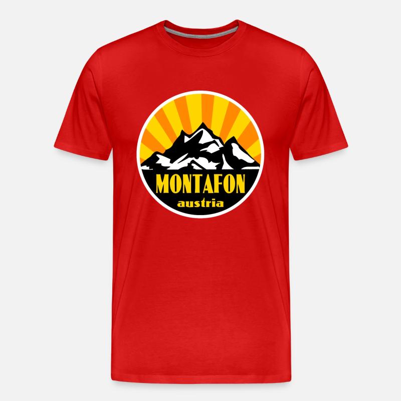 Montafon - Männer Premium Bio T-Shirt - Rot