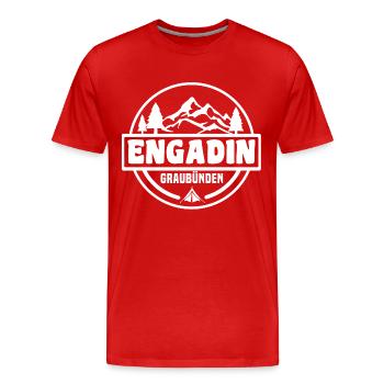 Engadin - Men's Premium Organic T-Shirt - red - Front - Damien (186cm)