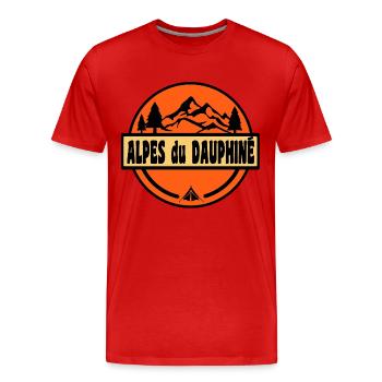 Alpes du Dauphine - Männer Premium Bio T-Shirt - Rot - Vorne - Damien (186cm)