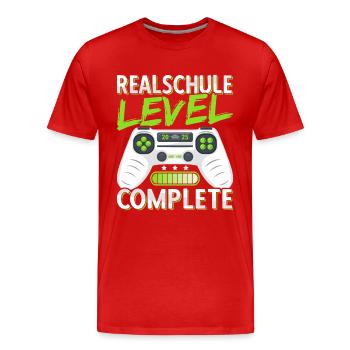 Realschule Abschluss 2025 Realschulabschluss Junge - Männer Premium Bio T-Shirt - Rot - Vorne - Damien (186cm)