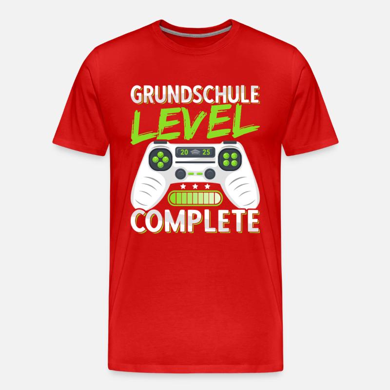 Grundschule Abschluss 2025 Grundschulabschluss - Männer Premium Bio T-Shirt - Rot