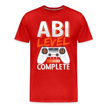 Abi Abitur Gymnasium Abschluss Abiturient - Männer Premium Bio T-Shirt - Rot - Vorne - Damien (186cm)
