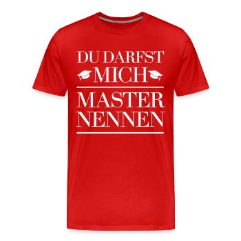 Master Abschluss Absolvent Masterabschluss Student - Männer Premium Bio T-Shirt - Rot - Vorne - Damien (186cm)