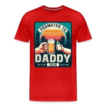 Dad-to-be loading Future Dad 2026 - Men's Premium Organic T-Shirt - red - Front - Damien (186cm)