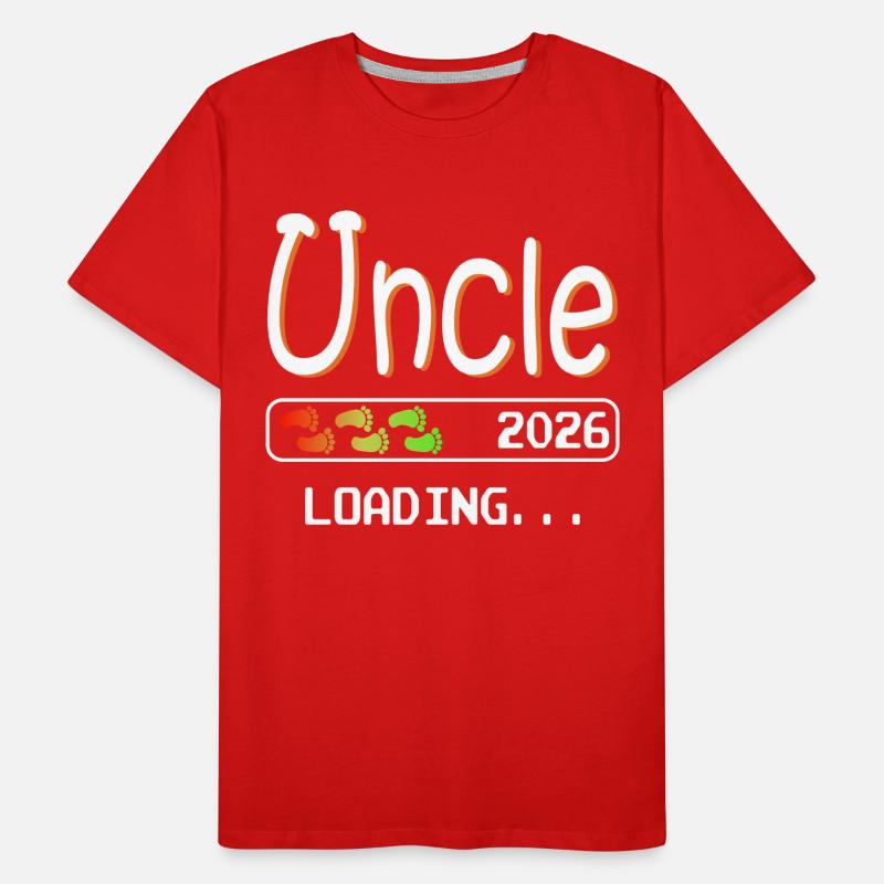 Werdender Onkel 2026 loading ich werde Onkel Männer Premium Bio T-Shirt