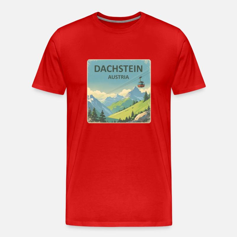 Dachstein - Männer Premium Bio T-Shirt - Rot