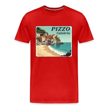 Pizzo Calabria - Men's Premium Organic T-Shirt - red - Front - Damien (186cm)