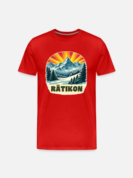 Raetikon Rätikon - Men's Premium Organic T-Shirt - red