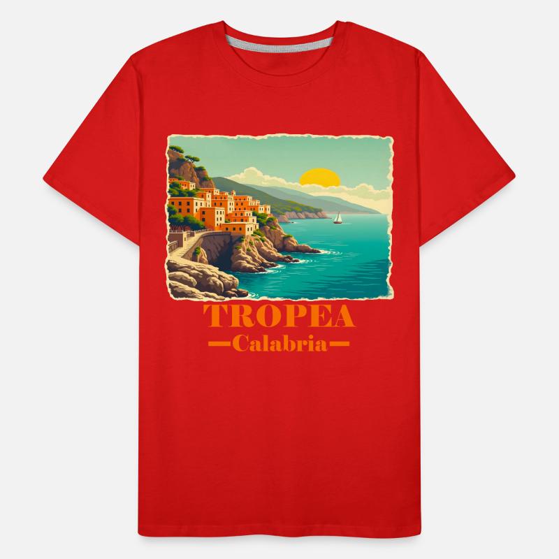 Tropea Kalabrien orange Männer Premium Bio T-Shirt