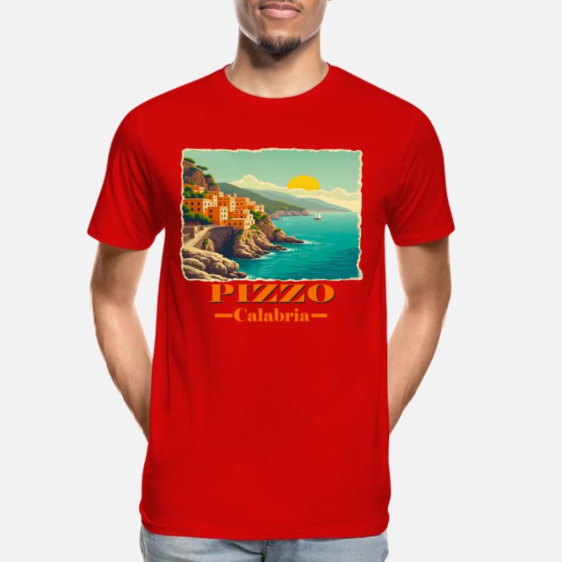 Pizzo Calabre orange T-shirt bio Premium Homme