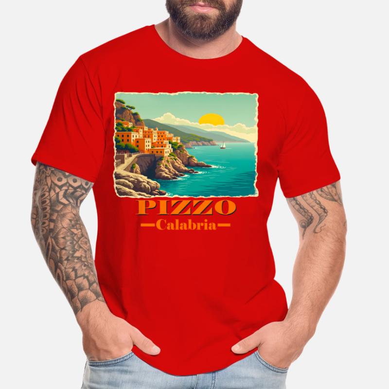Pizzo Calabre orange T-shirt bio Premium Homme