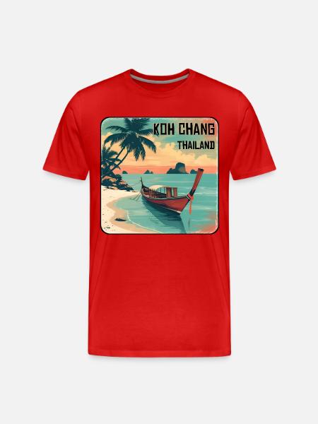 Koh Chang - Männer Premium Bio T-Shirt - Rot