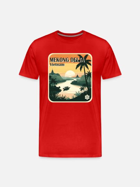 Mekong Delta - Männer Premium Bio T-Shirt - Rot
