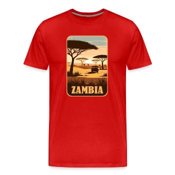 Sambia Afrika Safari - Männer Premium Bio T-Shirt - Rot - Vorne - Damien (186cm)
