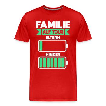 Familienurlaub Urlaub Familie Familienshirt - Männer Premium Bio T-Shirt - Rot - Vorne - Damien (186cm)