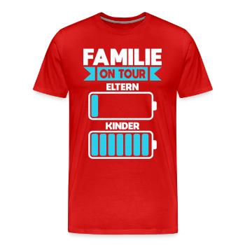 Familienurlaub Urlaub Familie Familienshirt - Männer Premium Bio T-Shirt - Rot - Vorne - Damien (186cm)