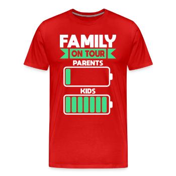Familienurlaub Urlaub Familie Familienshirt - Männer Premium Bio T-Shirt - Rot - Vorne - Damien (186cm)